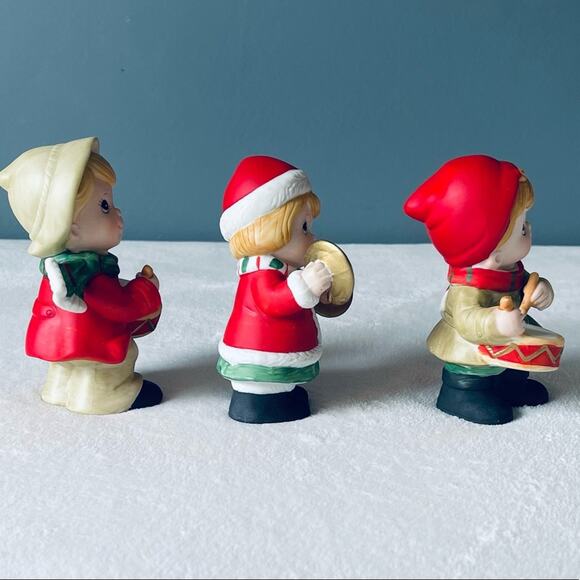 3 Vintage HOMCO 5564 Christmas Figurines Drummer Boy Cymbal Girl - Picture 5 of 8